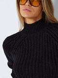 Noisy May HIGH NECK KNITTED PULLOVER, Black, highres - 27022274_Black_006.jpg