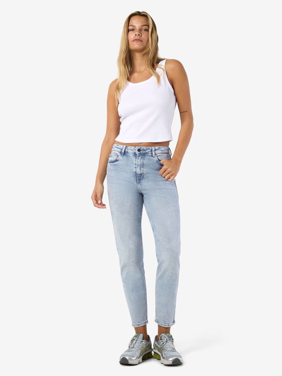 Product tile image - NMMONI SLIM FIT JEANS, Light Blue Denim | 27029555_LightBlueDenim