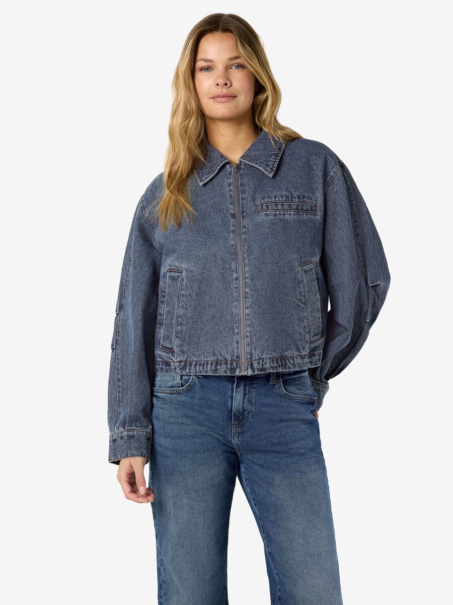 Product tile image NMNOLA JEANSJACKE, Medium Blue Denim 27037888_MediumBlueDenim