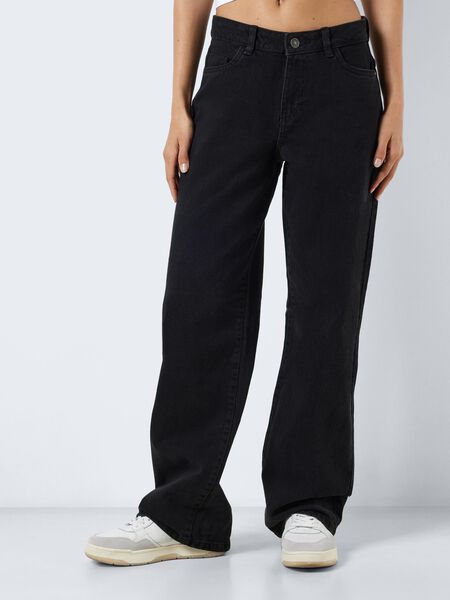 Noisy May NMAMANDA JEANS MIT WEITEM BEIN, Black, highres - 27018107_Black_003.jpg