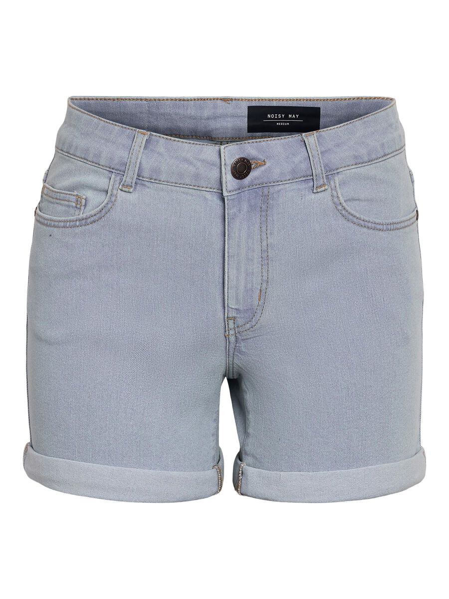 Noisy May COUPE SLIM SHORTS EN JEAN, Light Blue Denim, highres - 27032491_LightBlueDenim_001.jpg