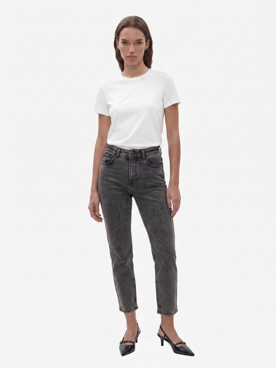 Product tile image - NMMONI SLIM FIT JEANS, Dark Grey Denim | 27031028_DarkGreyDenim