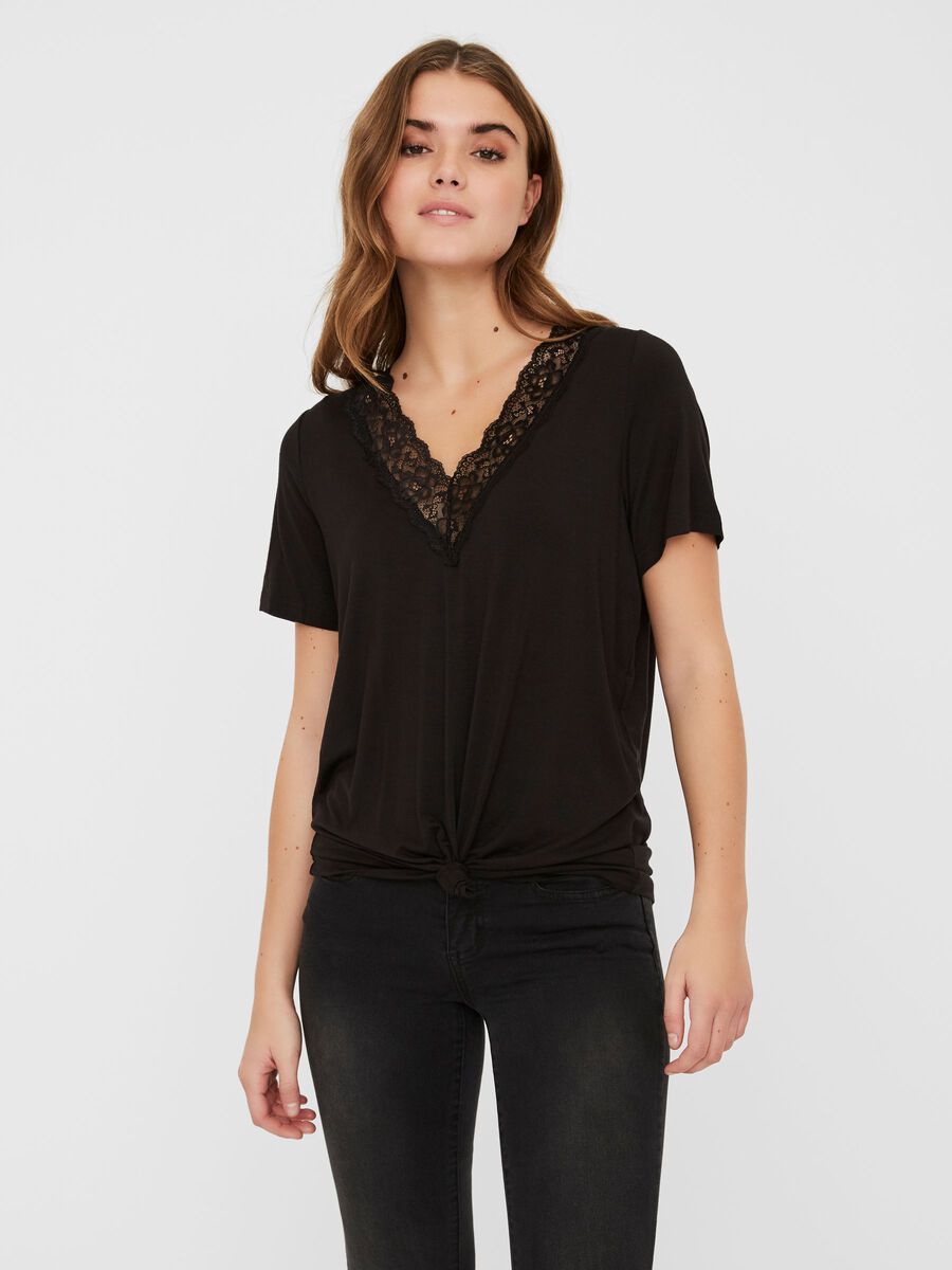 Noisy May V-NECK T-SHIRT, Black, highres - 27010603_Black_773703_003.jpg