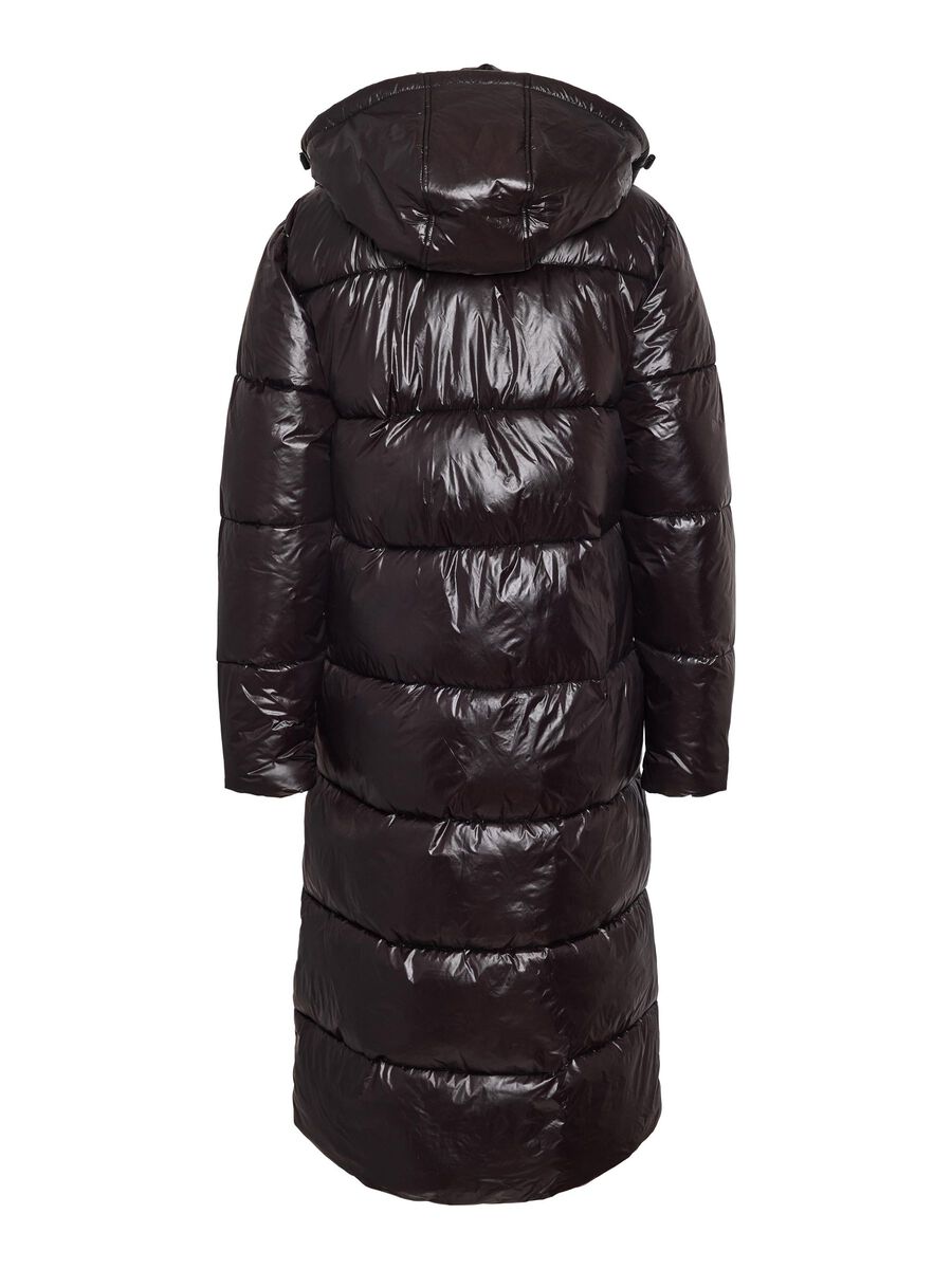 Carousel image - LONGLINE PUFFER COAT, Black | 7