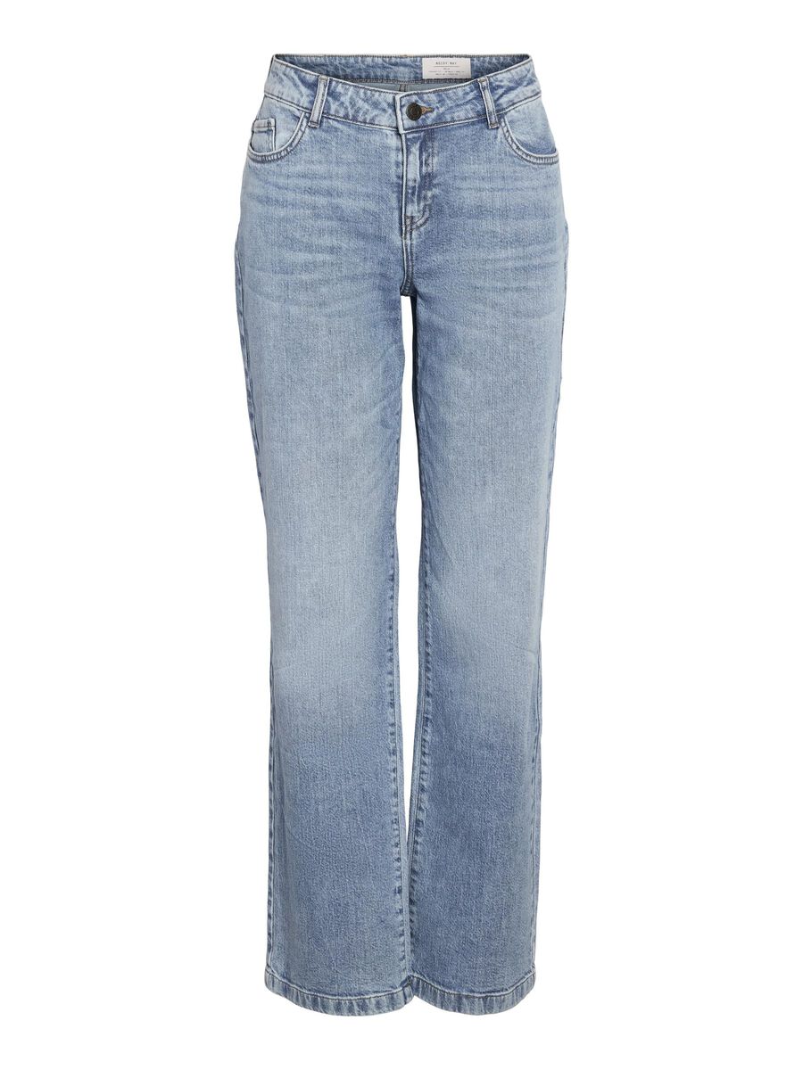 Noisy May NMNILA JEANS MED VID PASSFORM, Light Blue Denim, highres - 27034112_LightBlueDenim_001.jpg