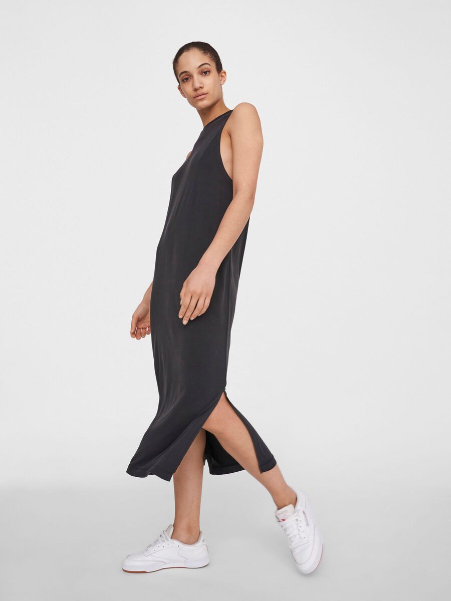 SLEEVELESS DRESS, Black, highres
