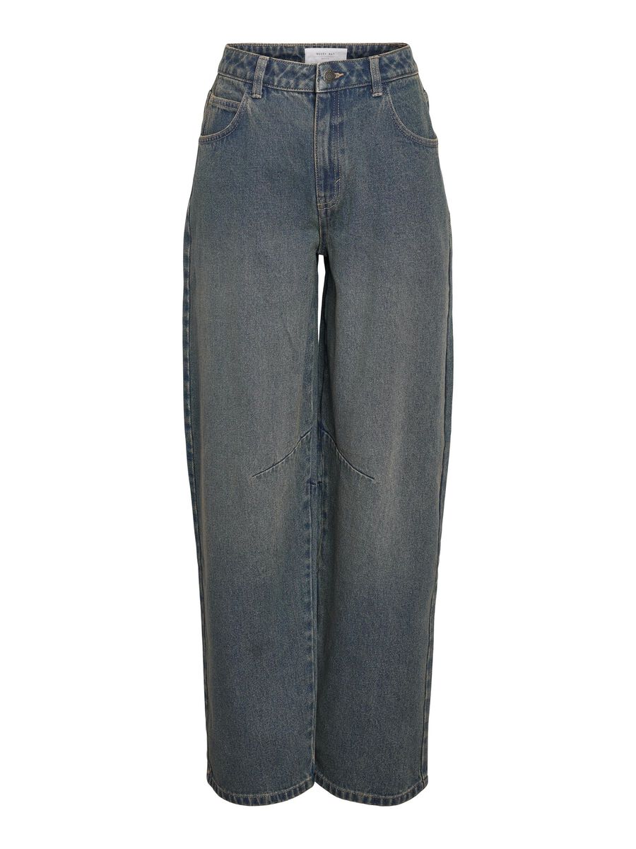 Noisy May NMHAZAL BARREL FIT JEANS, Medium Blue Denim, highres - 27034776_MediumBlueDenim_001.jpg