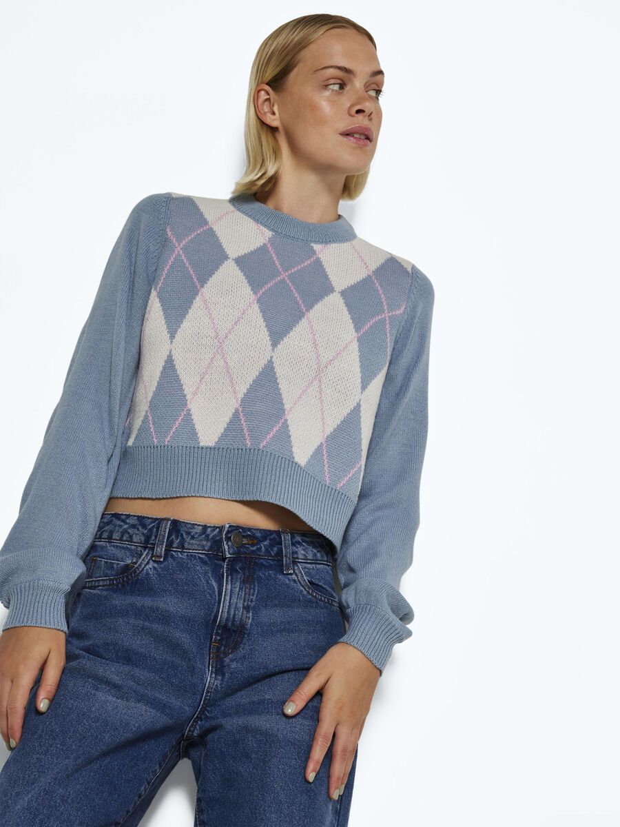 Noisy May CHEQUERED KNITTED PULLOVER, Ashley Blue, highres - 27022320_AshleyBlue_1008200_007.jpg