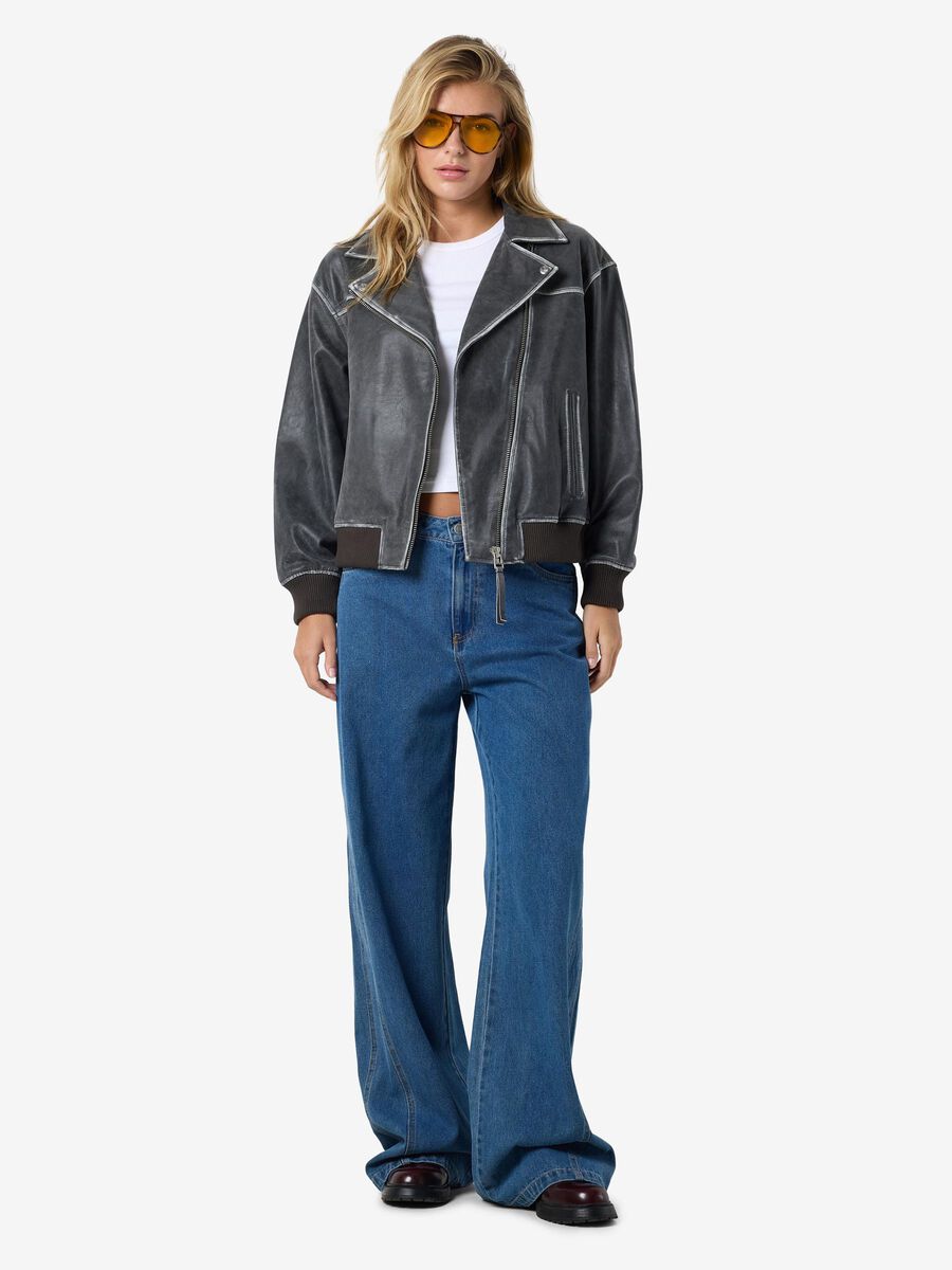 Noisy May DISTRESSED LEATHER JACKET, Charcoal Gray, highres - 27034153_CharcoalGray_1190449_004.jpg