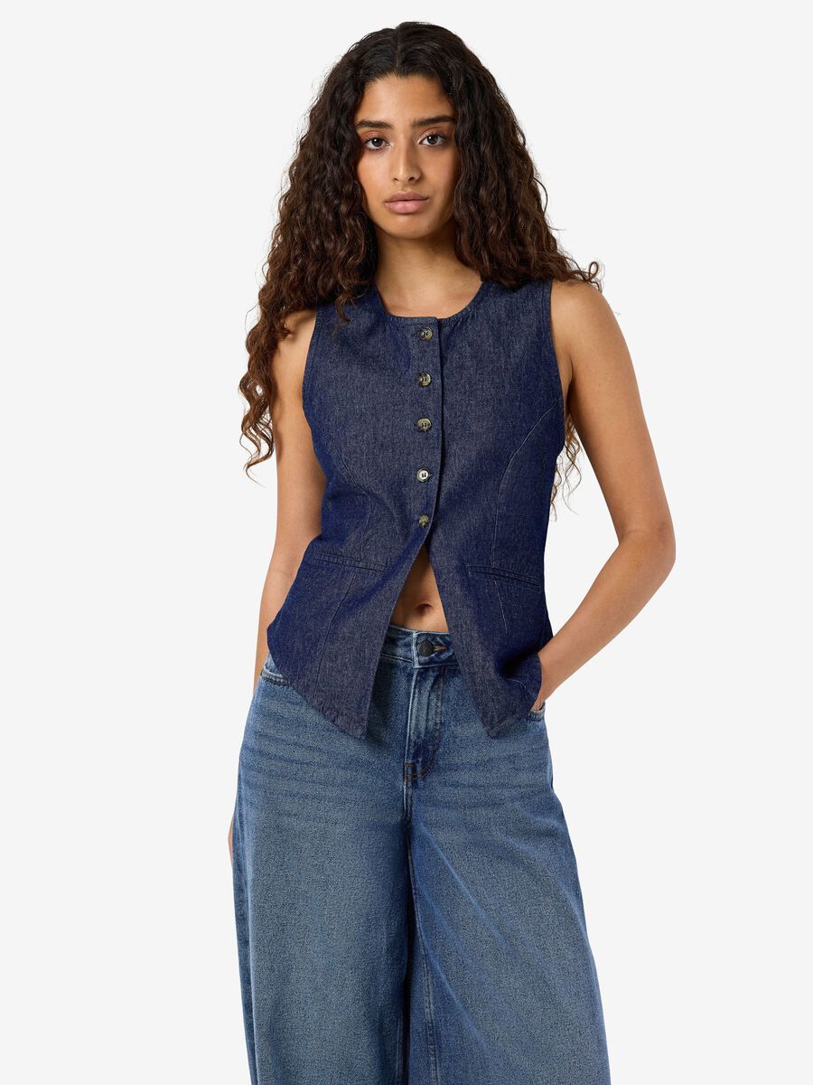 Product tile image NMDALI GILET, Dark Blue Denim 27039641_DarkBlueDenim