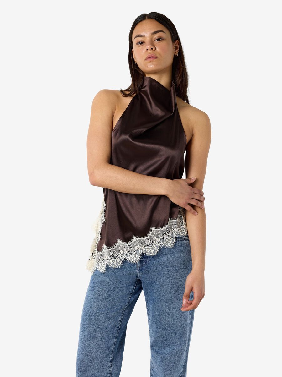 Carousel image - NMSOFIE HALTERTOP, Chocolate Brown | 7
