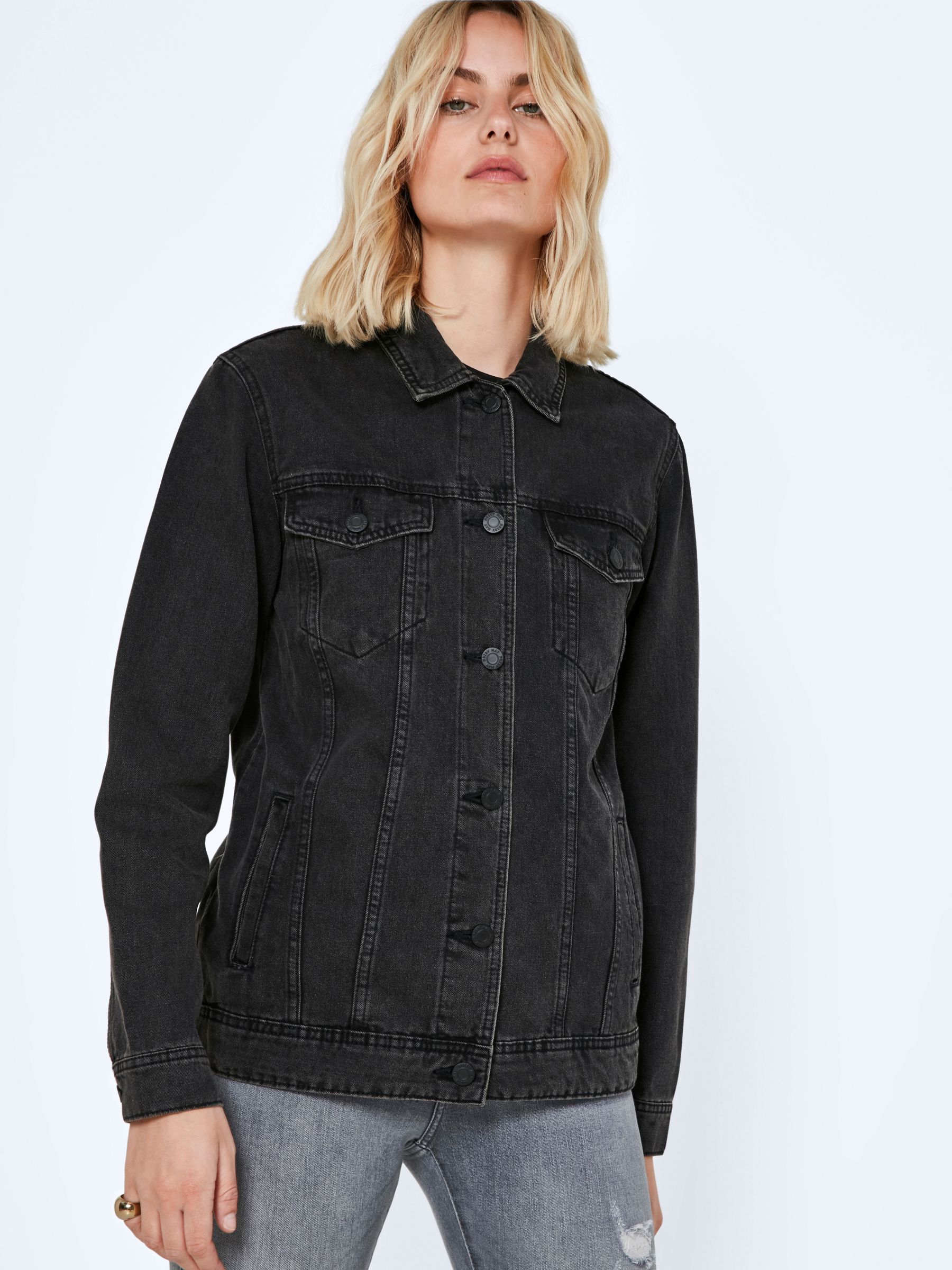 Veste jean hotsell noir oversize