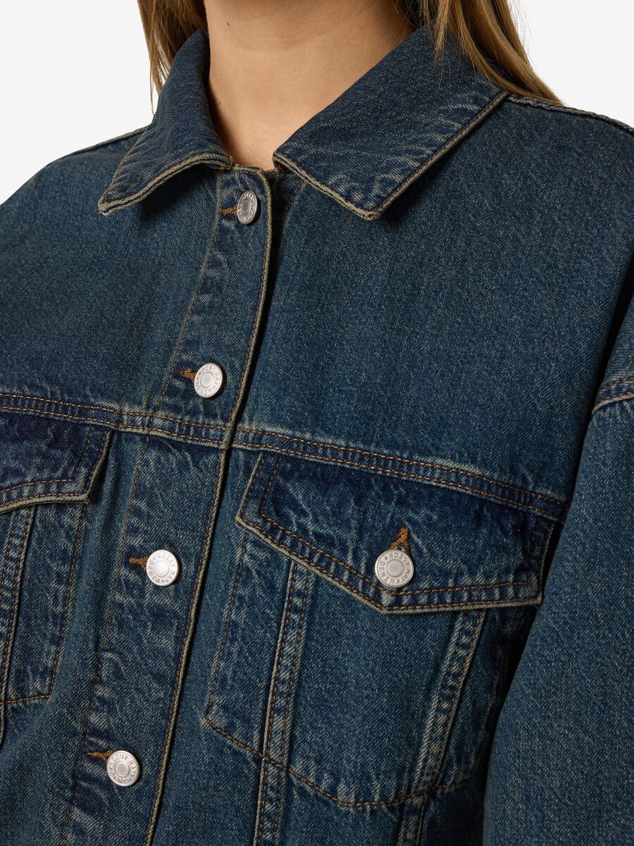Carousel image - NMFANJA JEANSJACKE, Dark Blue Denim | 5