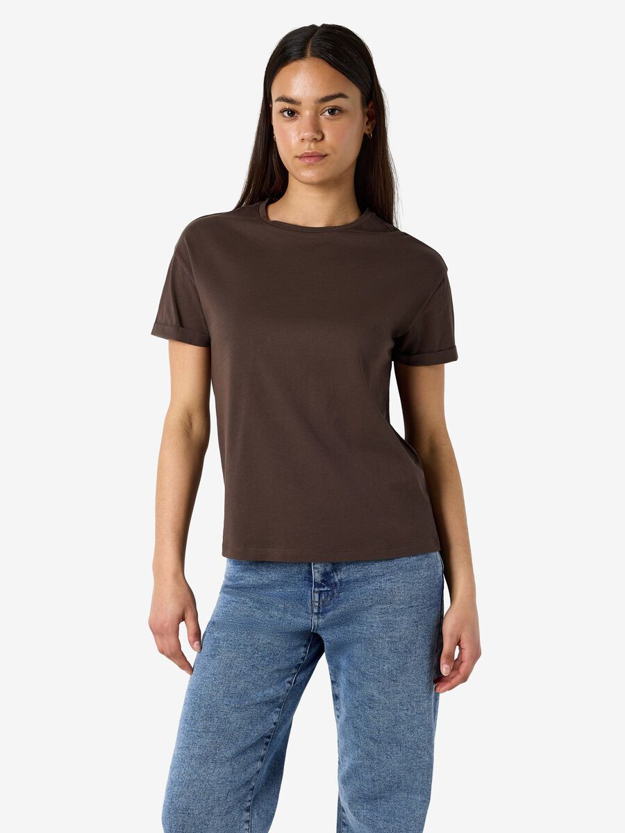 Carousel image 6 O-NECK T-SHIRT, Chocolate Brown