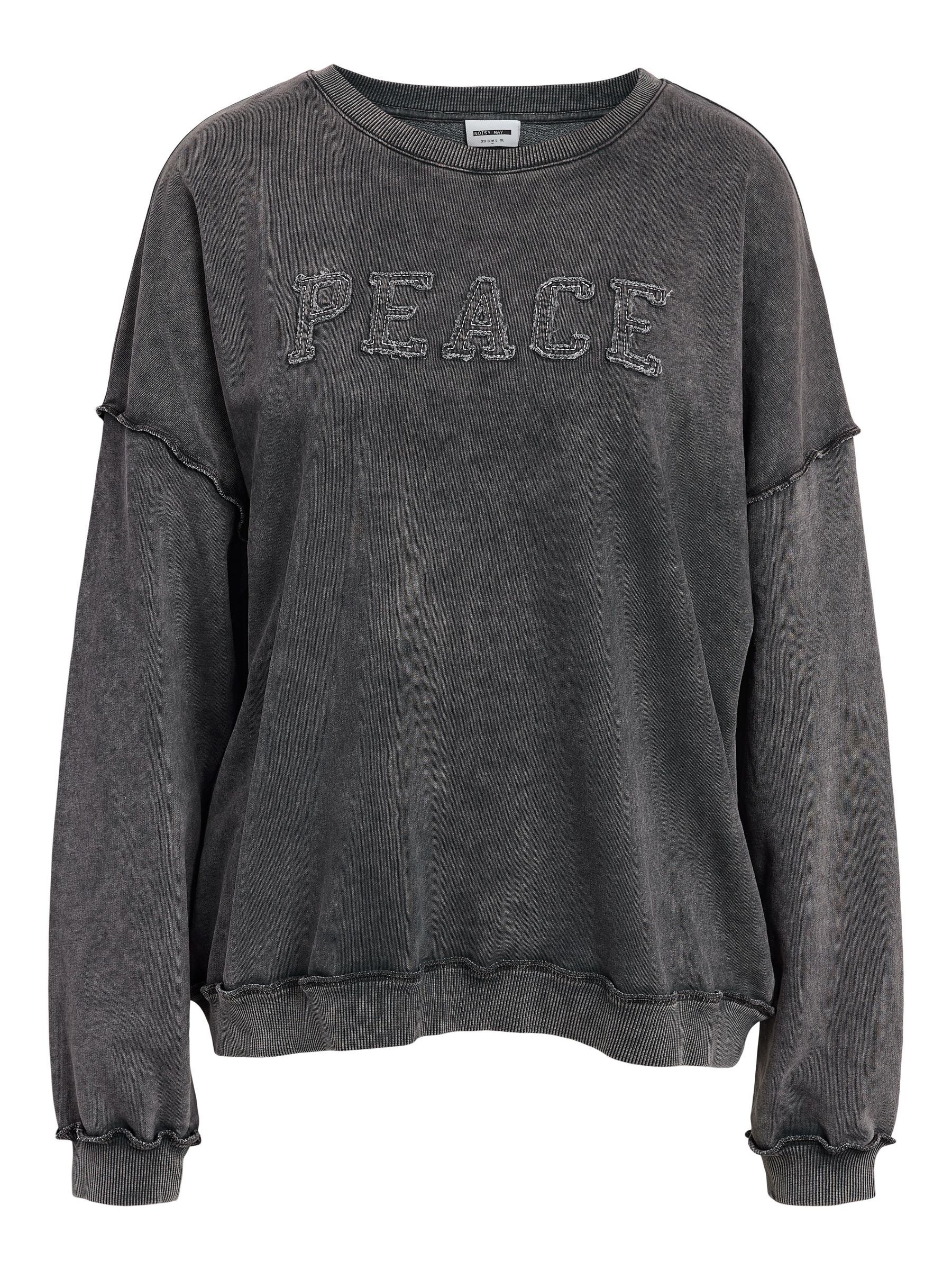 DISTRESSED SWEATSHIRT Grey NOISY MAY