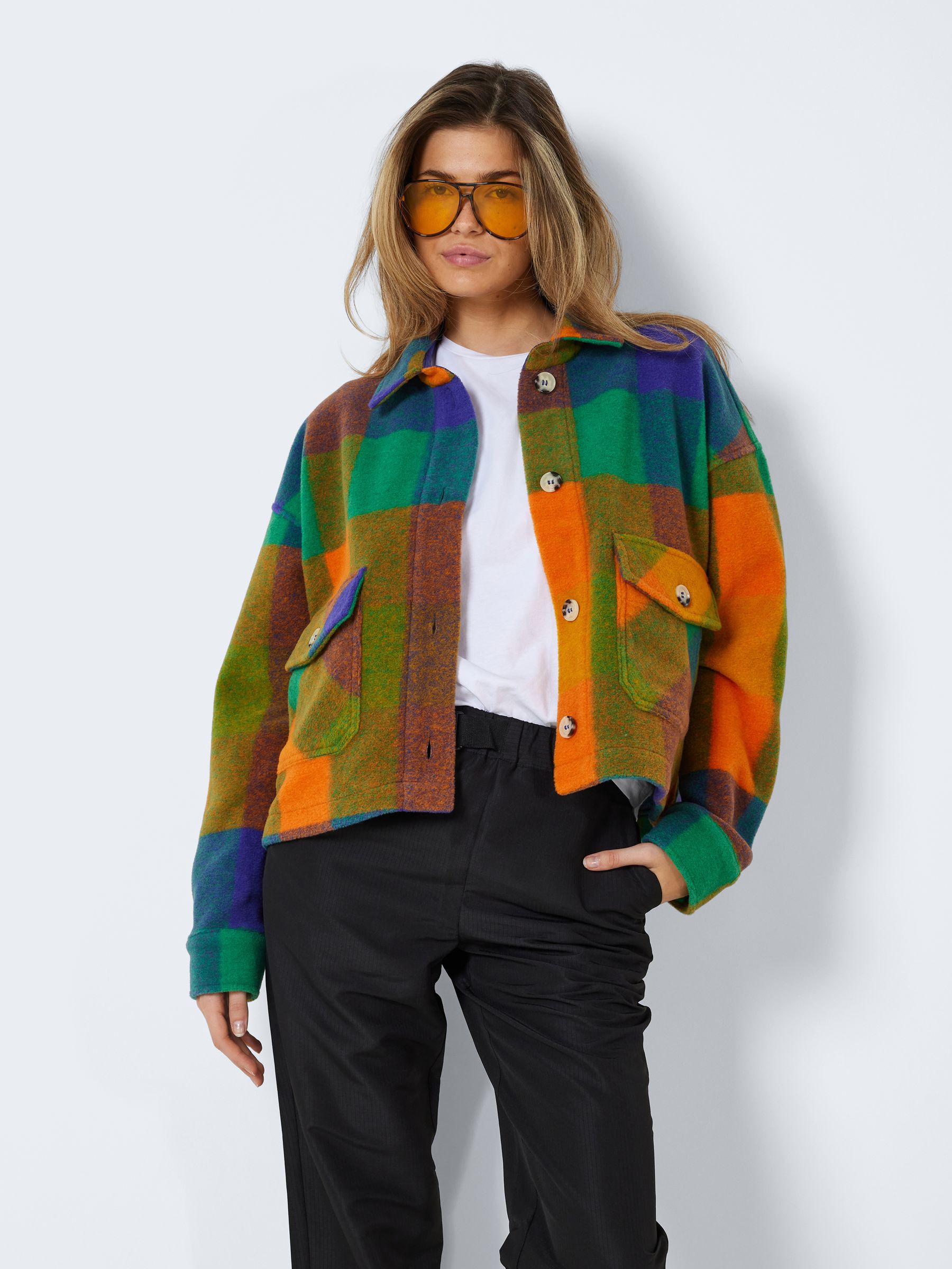 SHORT MULTI COLOURED JACKET Orange NOISY MAY