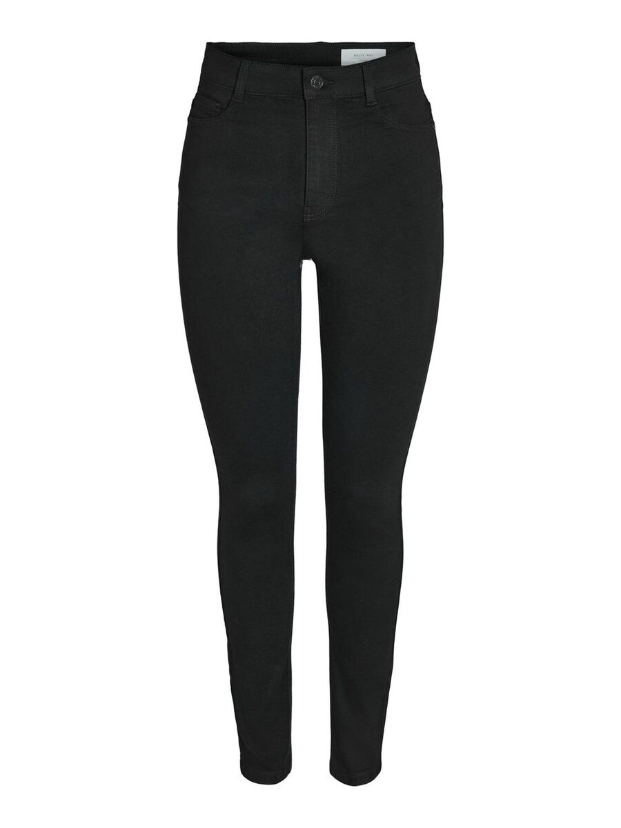 Noisy May NMSOLLY HIGH WAISTED SKINNY FIT JEANS, Black, highres - 27028778_Black_001.jpg