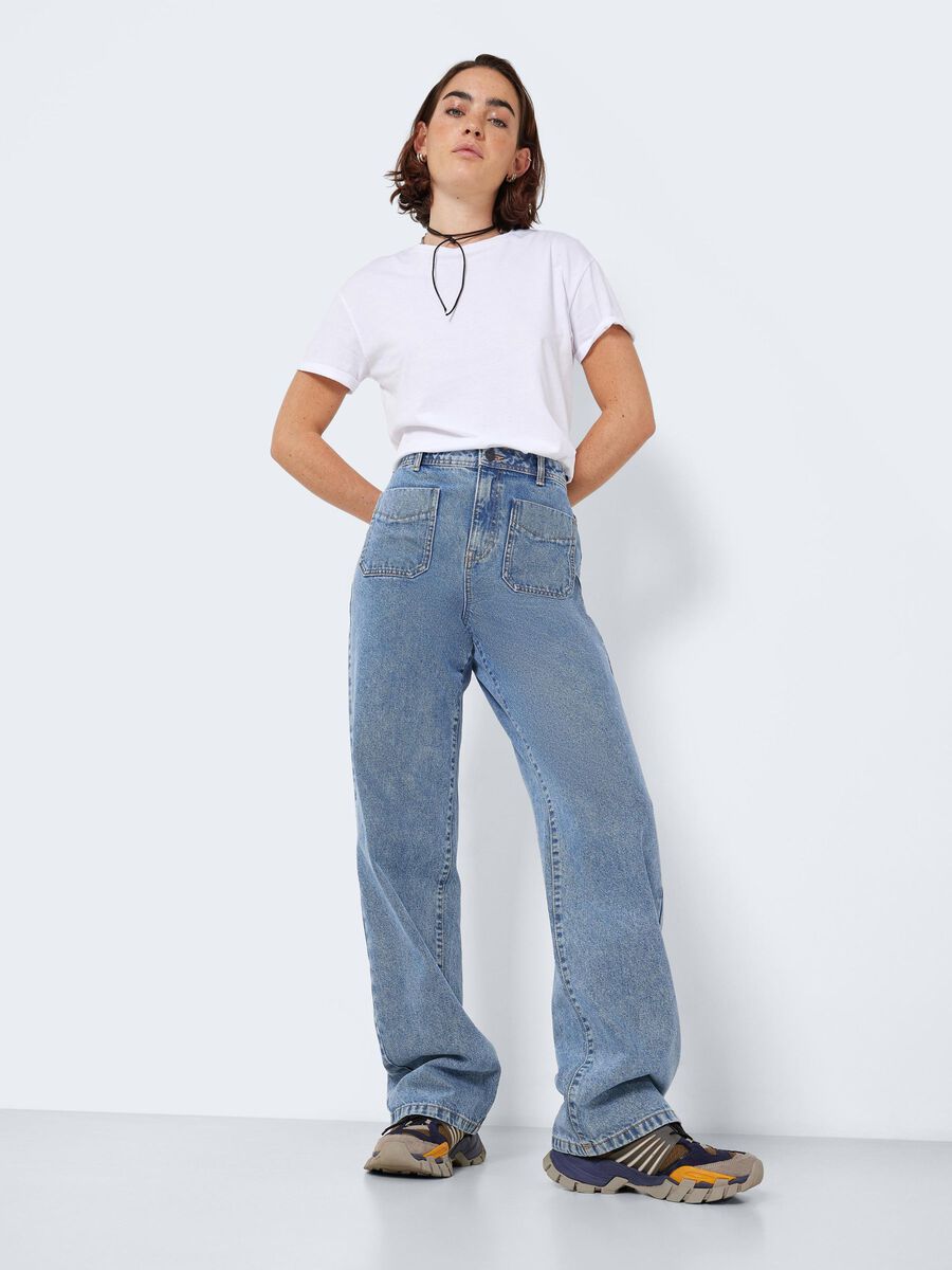Nmdrew high waisted leg jeans | Noisy May