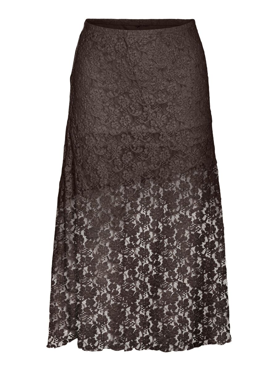 Carousel image 2 NMMIRIAM LACE MIDI DRESS, Chocolate Brown