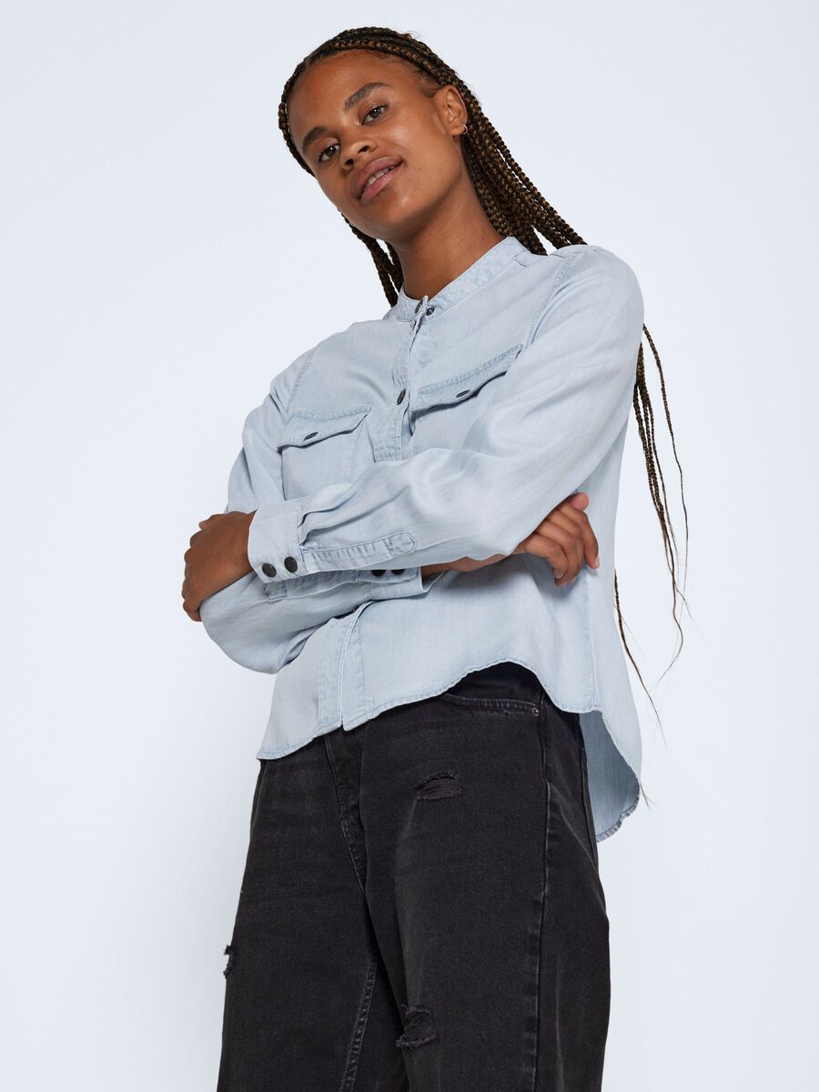 prosa Kan ikke lide slap af LANGÆRMET TENCEL™ LYOCELL SKJORTE | Blå | NOISY MAY®