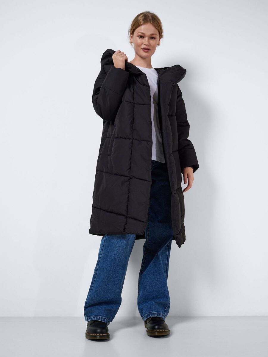 Punctuality thing Sick person Black NMTALLY LONG PUFFER JACKET | Noisy May®