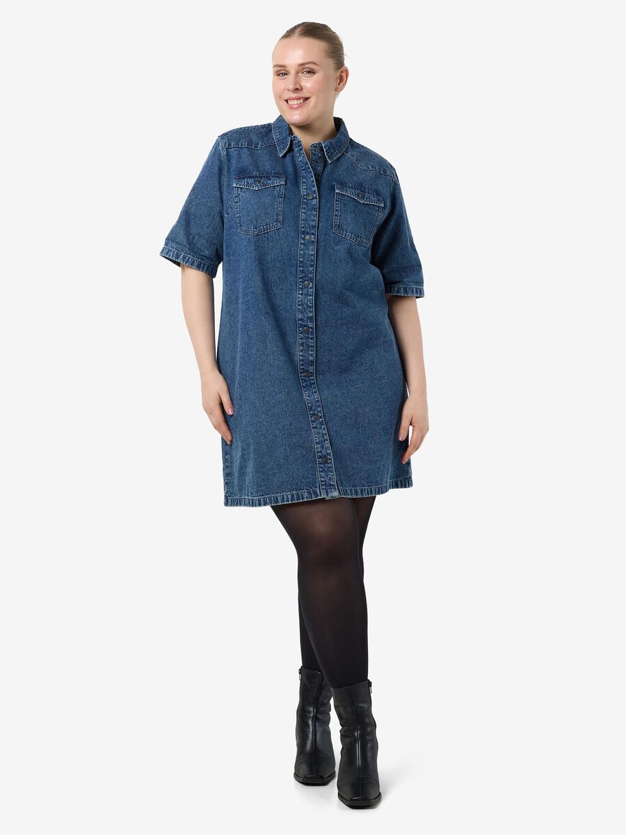 Noisy May CURVE DENIM MINI DRESS, Medium Blue Denim, highres - 27034197_MediumBlueDenim_007.jpg