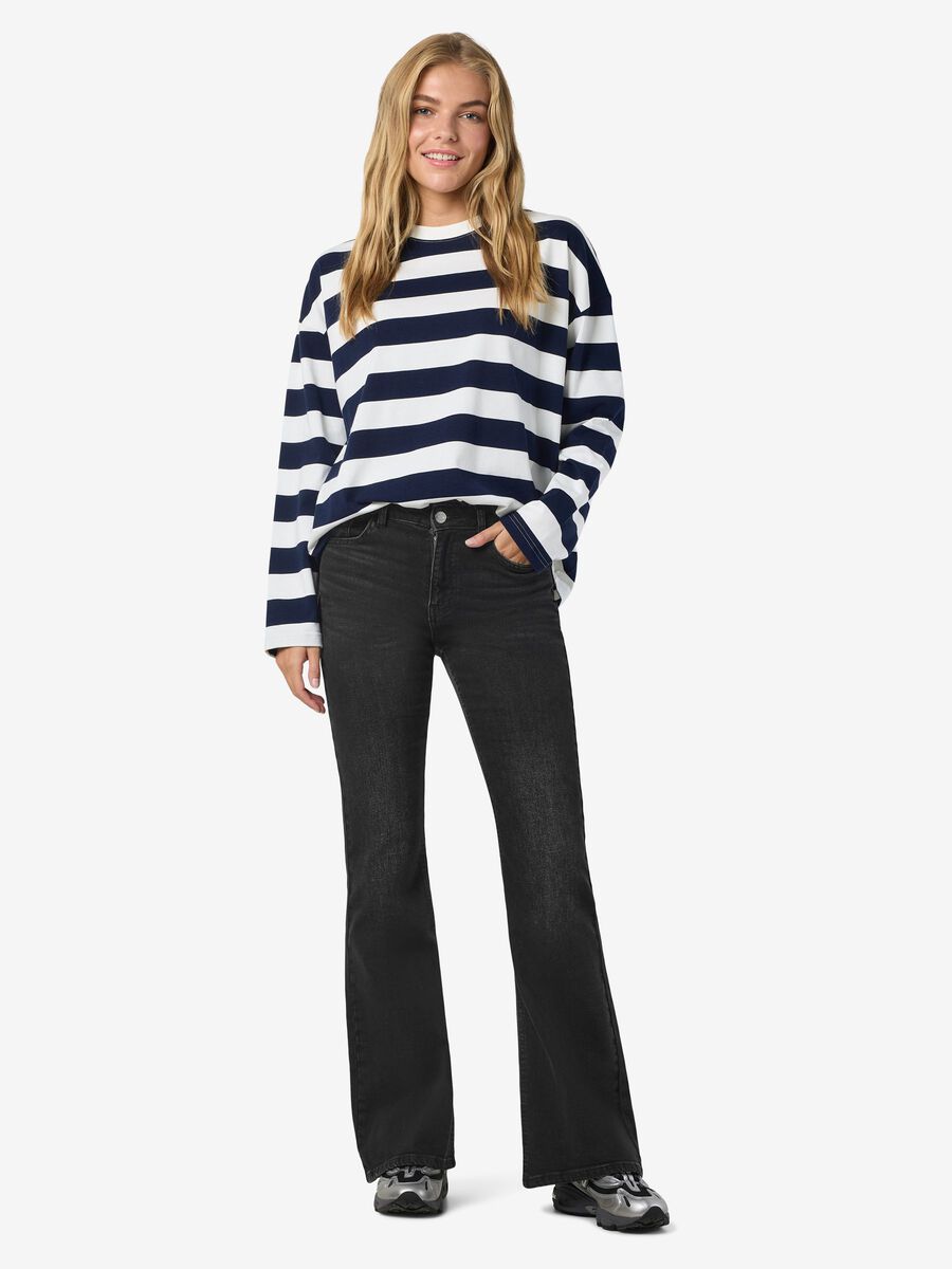 Product carousel image - NMKAREEN FLARED JEANS, Black Denim | 2
