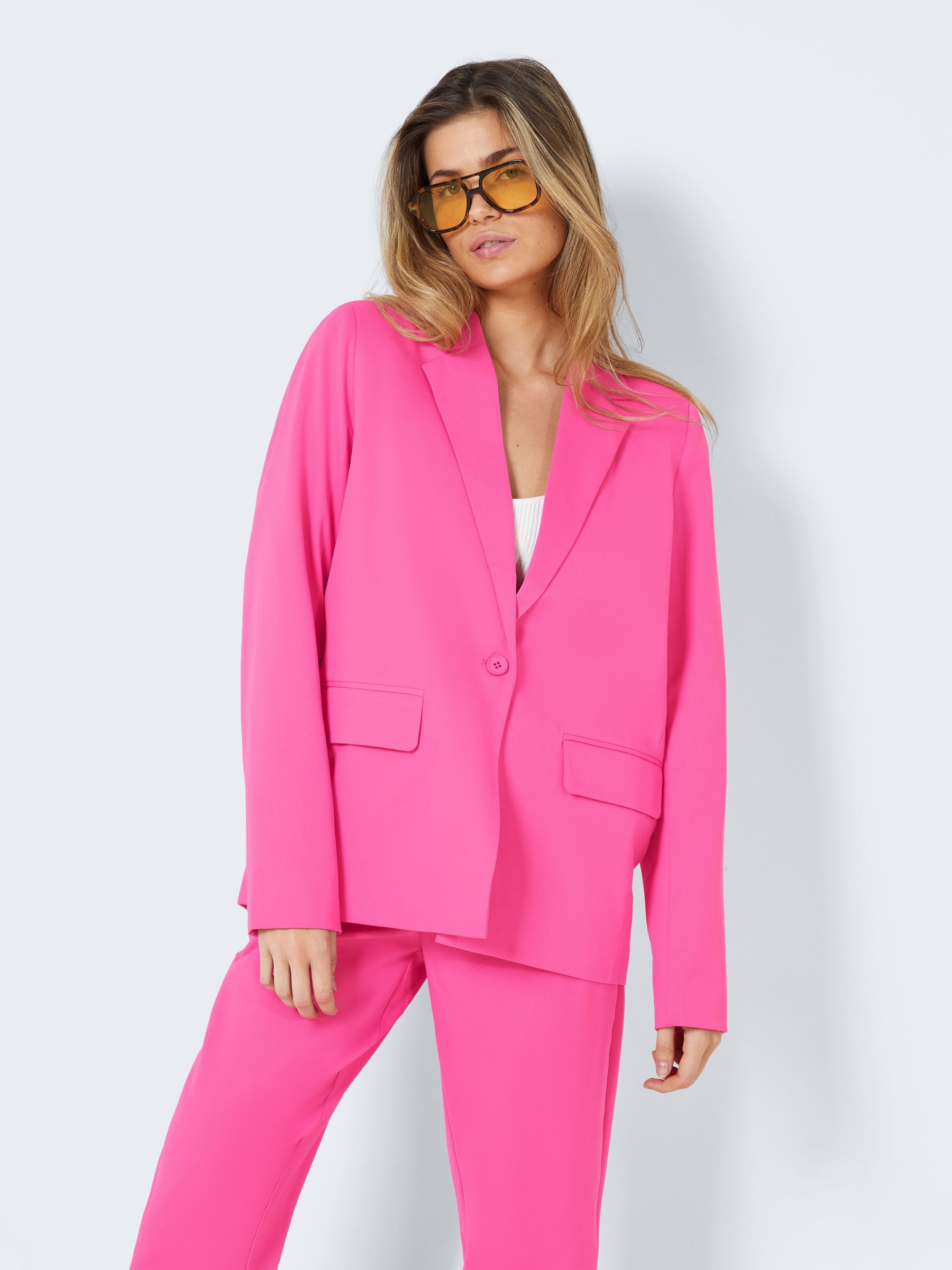 Shocking pink blazer deals