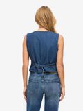 Product image thumbnail - NMSANJA  DENIM VEST, Dark Blue Denim | 4