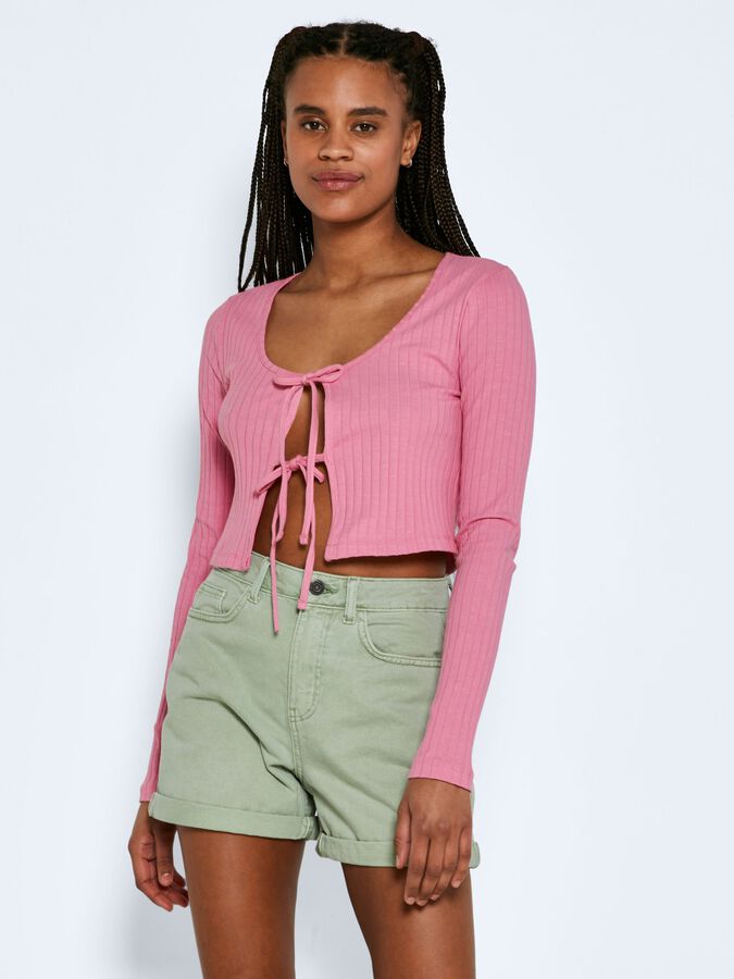 CROPPED CARDIGAN | Pink | NOISY MAY®