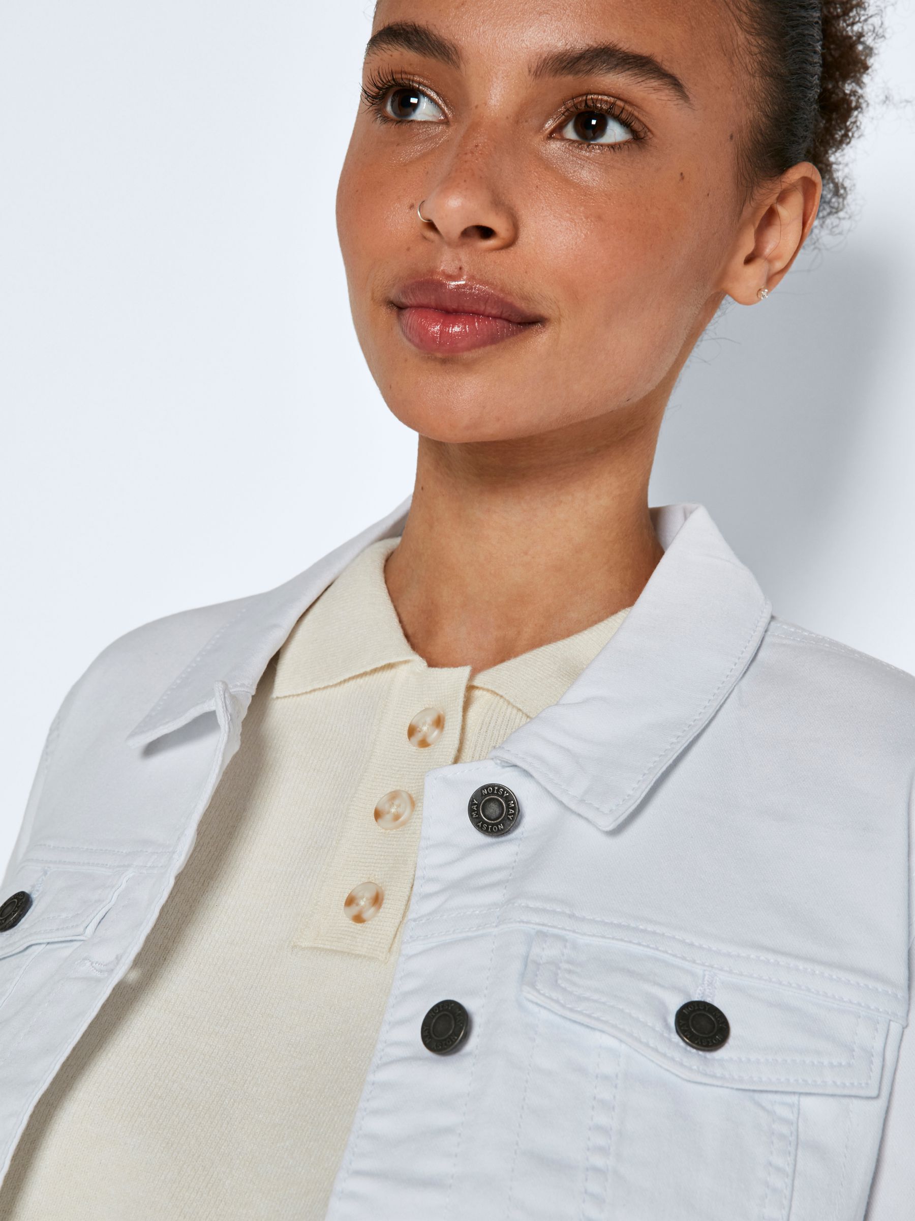 Noisy may white denim sales jacket