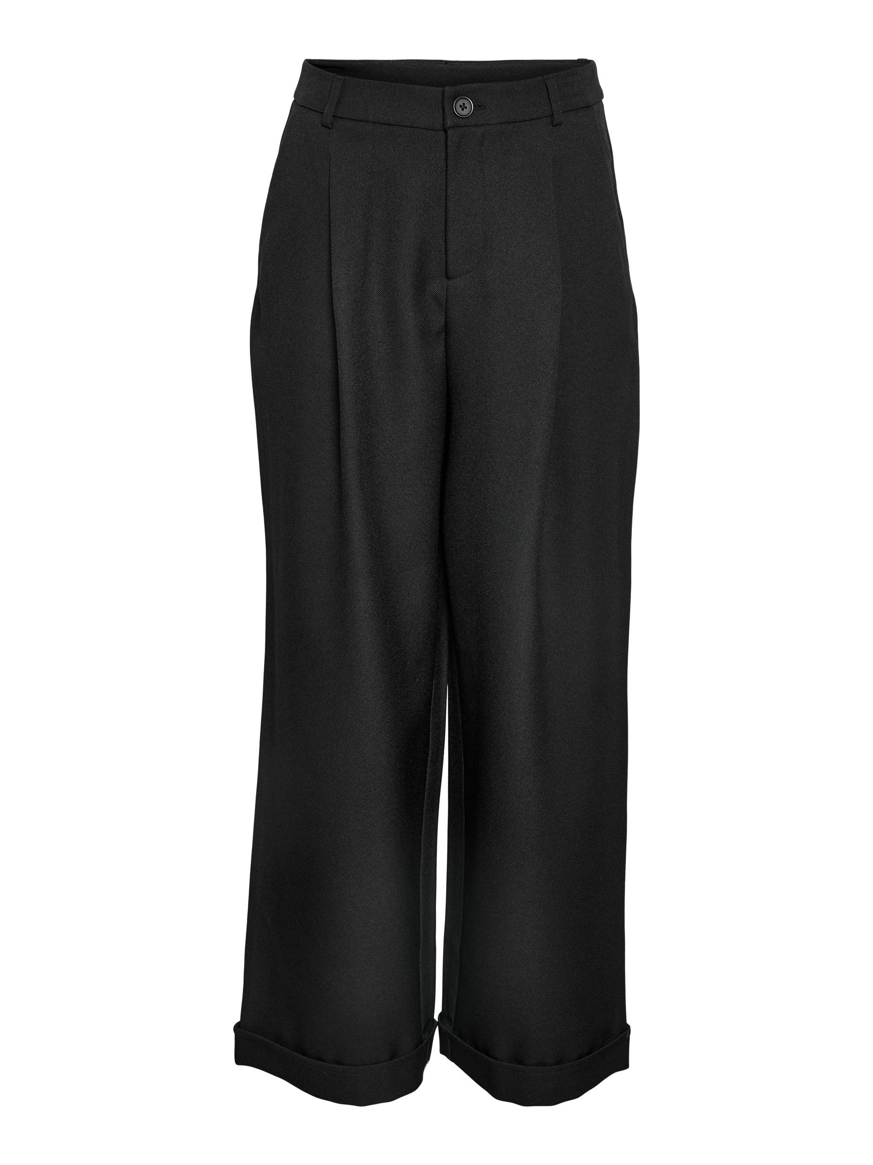 Black tailored 2025 wide leg trousers