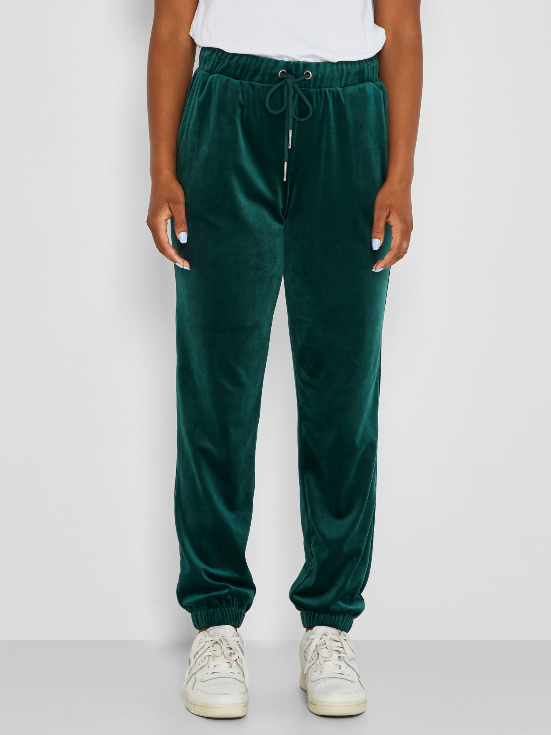 NMLUPA VELVET JOGGERS Green NOISY MAY