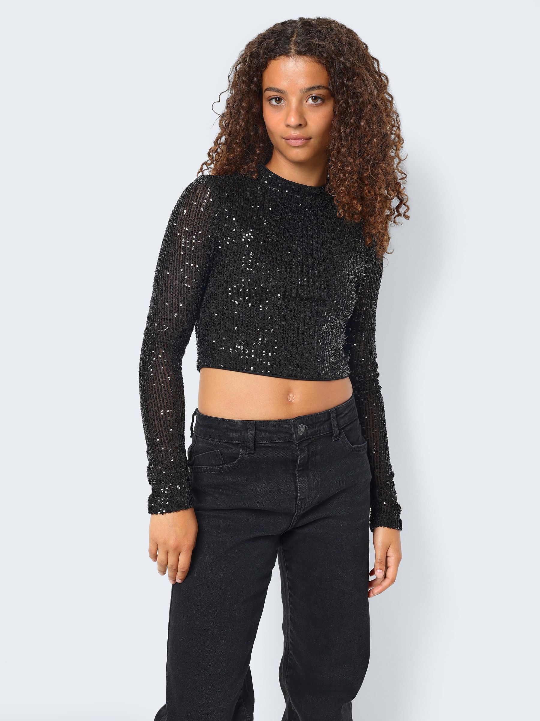Crop top zwart deals