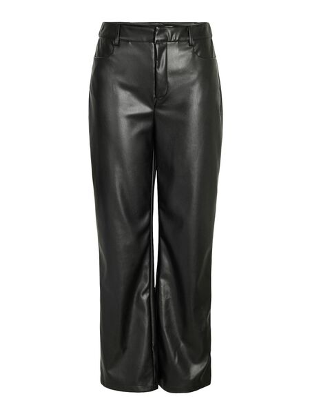 Noisy May HIGH WAISTED FAUX LEATHER TROUSERS, Black, highres - 27026066_Black_001.jpg