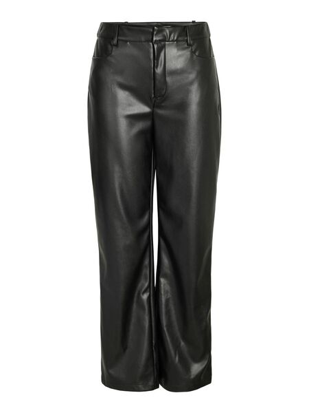 Noisy May HIGH WAISTED FAUX LEATHER TROUSERS, Black, highres - 27026066_Black_001.jpg