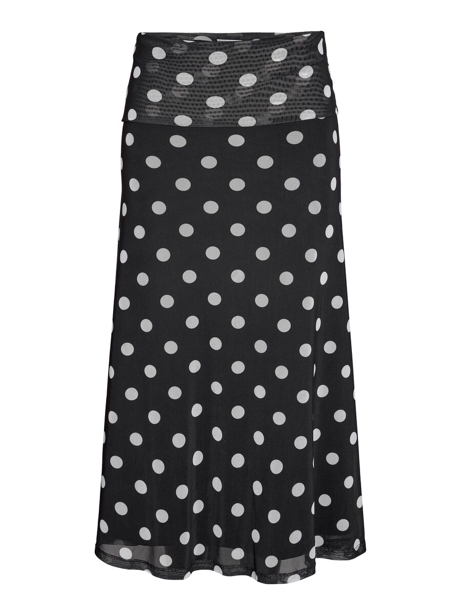 Carousel image - NMDOTTIE MESH KJOL, Black | 2