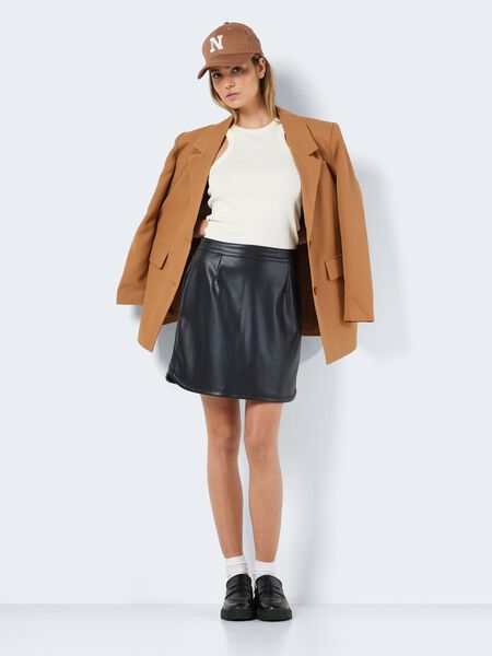 Noisy May SHORT COATED SKIRT, Black, highres - 27024753_Black_007.jpg
