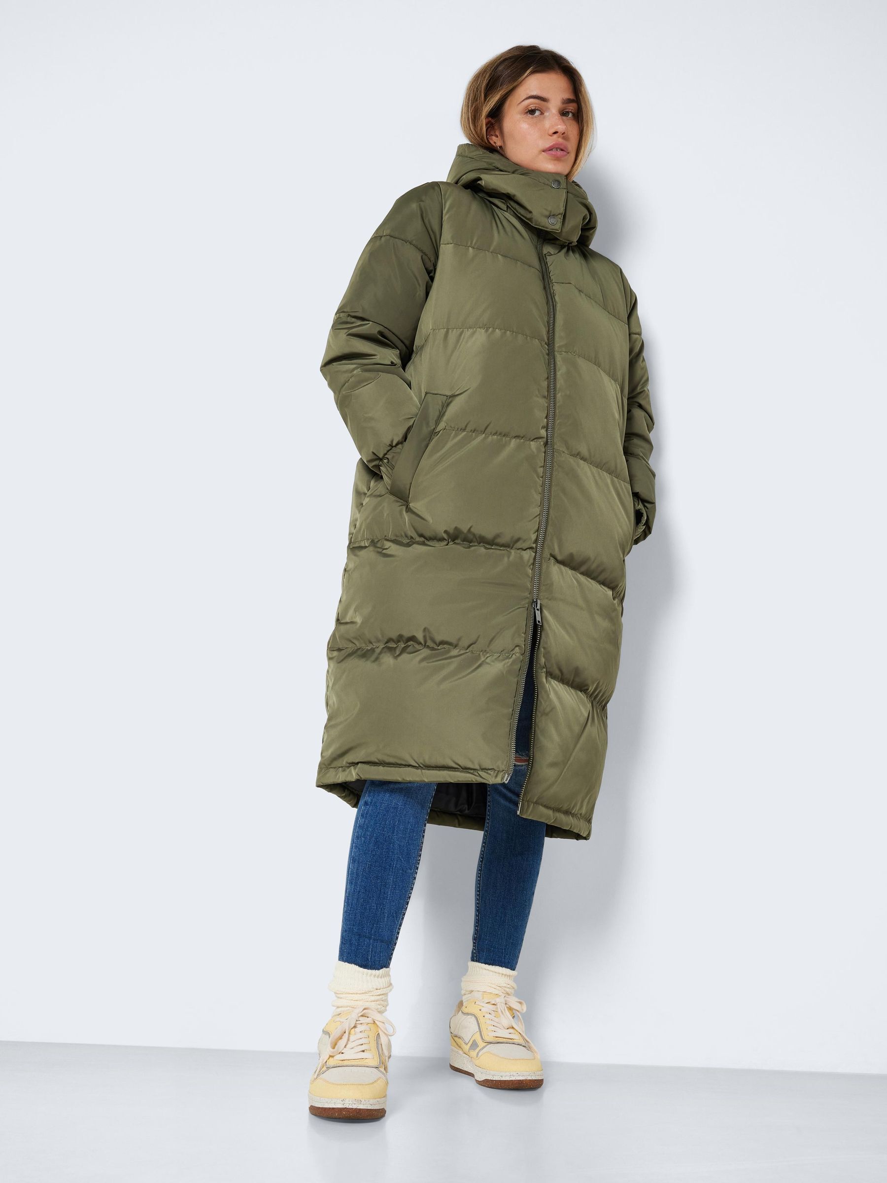 Noisy may long puffer jacket discount