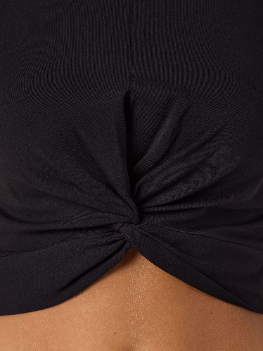Carousel image - CROPPED SLEEVELESS TOP, Black | 5