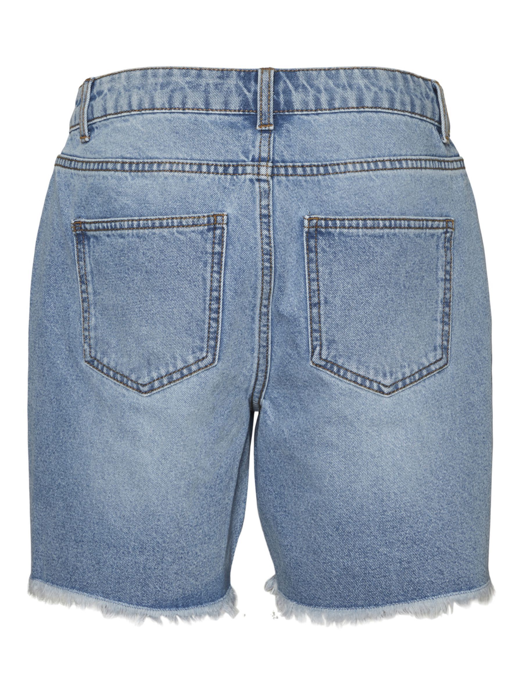 NORMAL WAISTED FRILL DENIM SHORTS Blue NOISY MAY