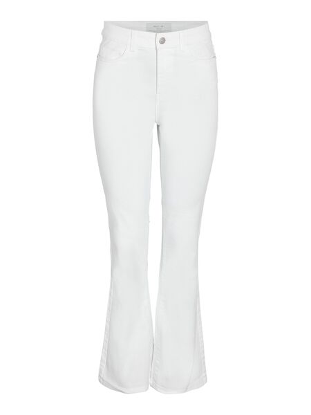 Noisy May NMSALLIE HIGH WAISTED FLARED JEANS, Bright White, highres - 27019305_BrightWhite_001.jpg