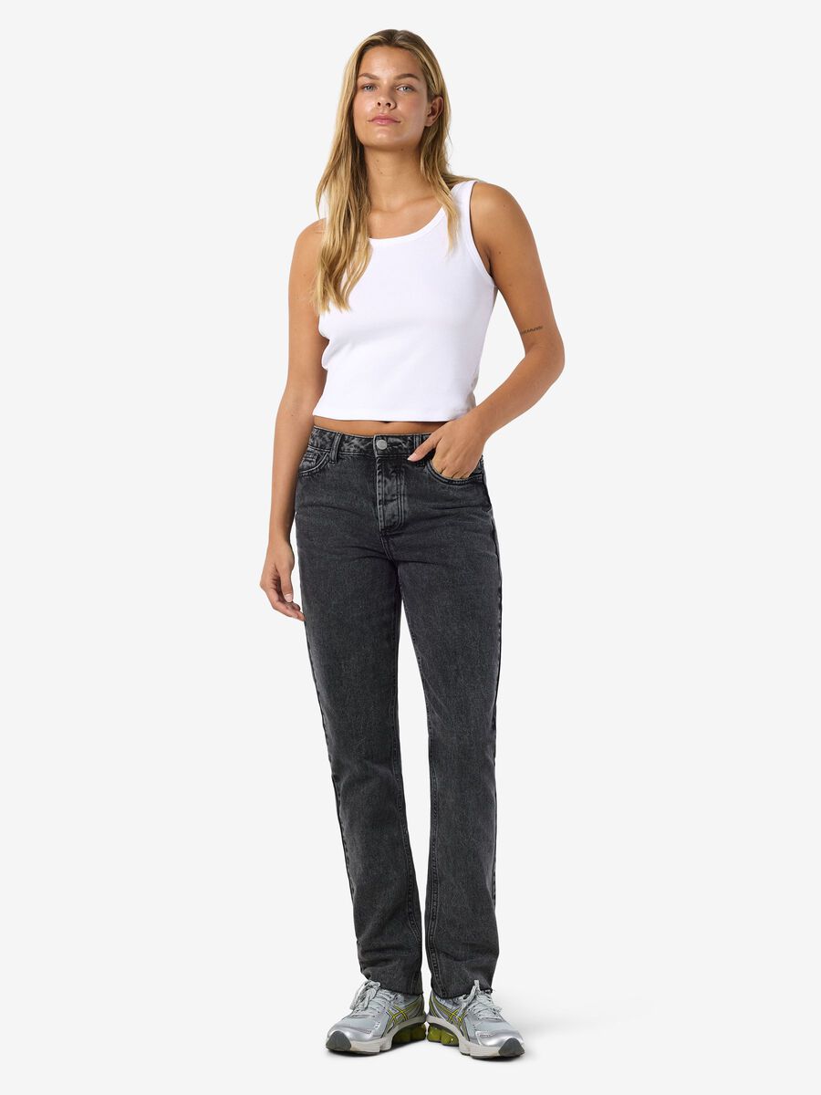 Product carousel image - NMALVA SLIM FIT JEANS, Dark Grey Denim | 2