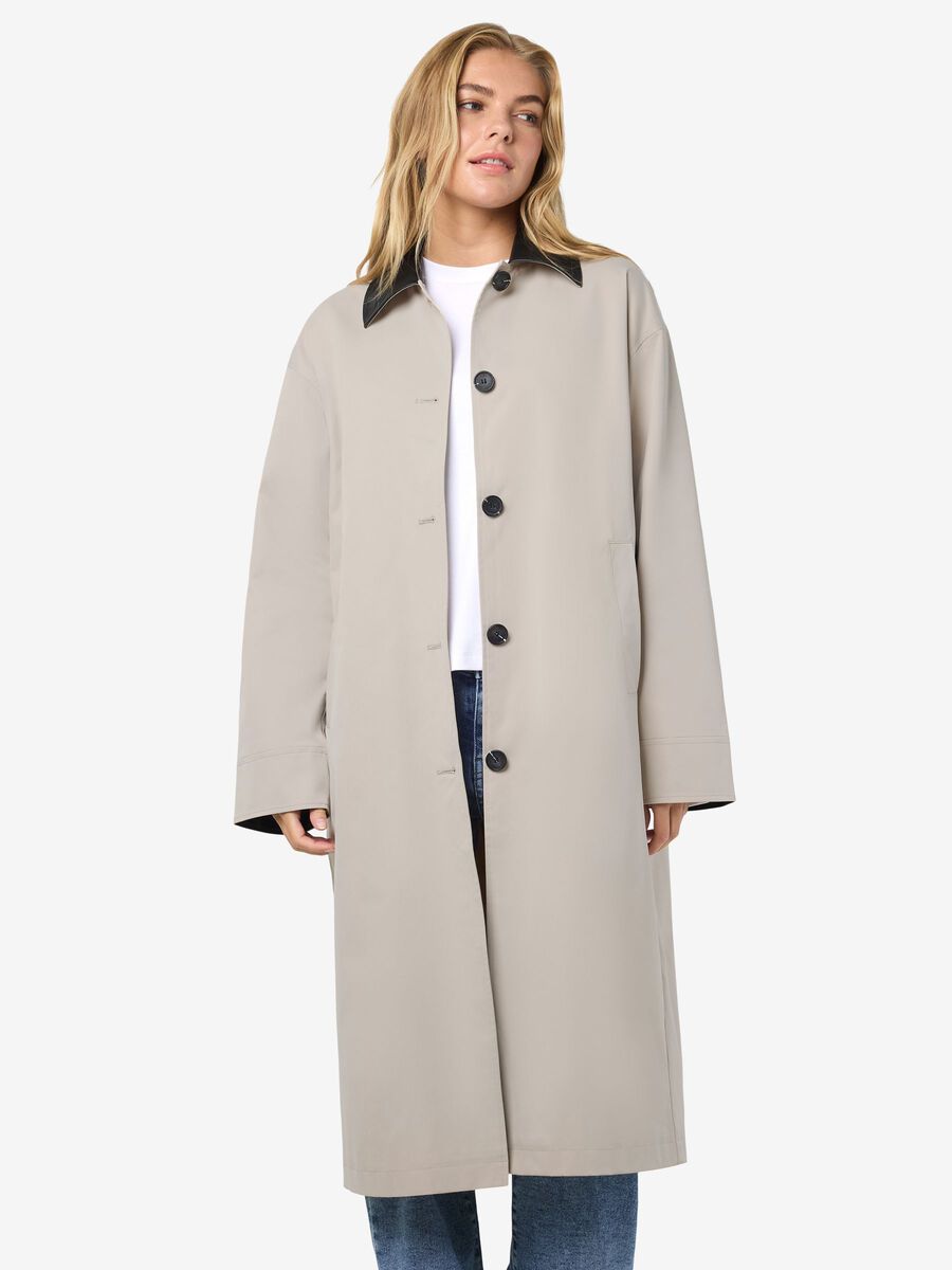 Product carousel image - STATEMENT LONG COAT, Silver Lining | 1