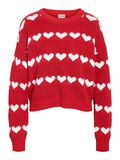 Product image thumbnail - HEART JUMPER, Racing Red | 2