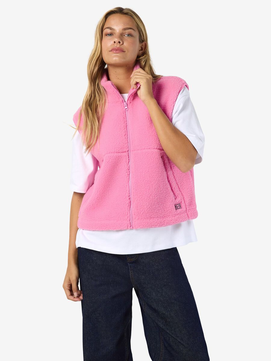 Carousel image - NMMASEY TEDDY GILET, Begonia Pink | 6