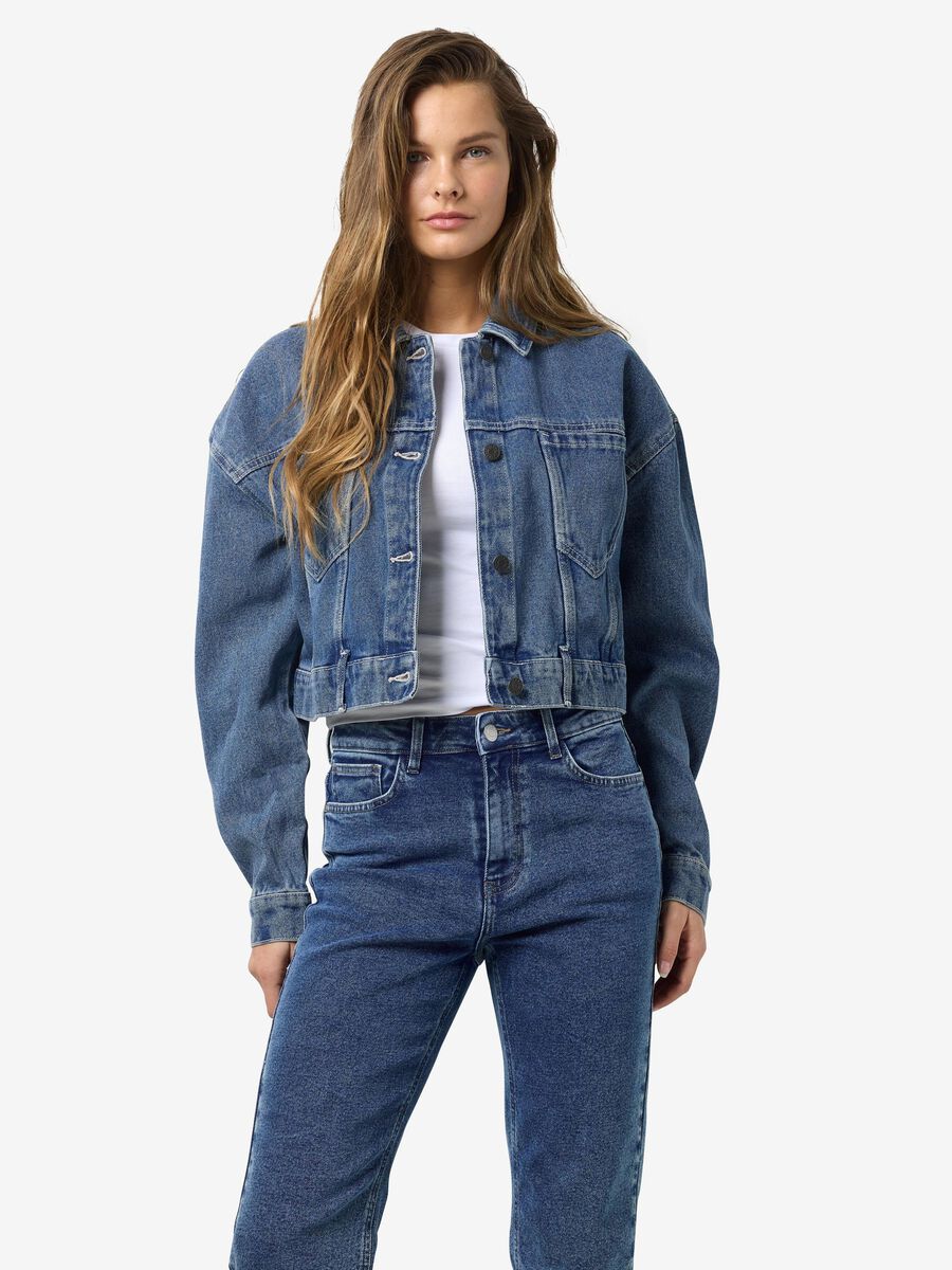 Noisy May BESKURNA JEANSJACKA, Medium Blue Denim, highres - 27029251_MediumBlueDenim_003.jpg