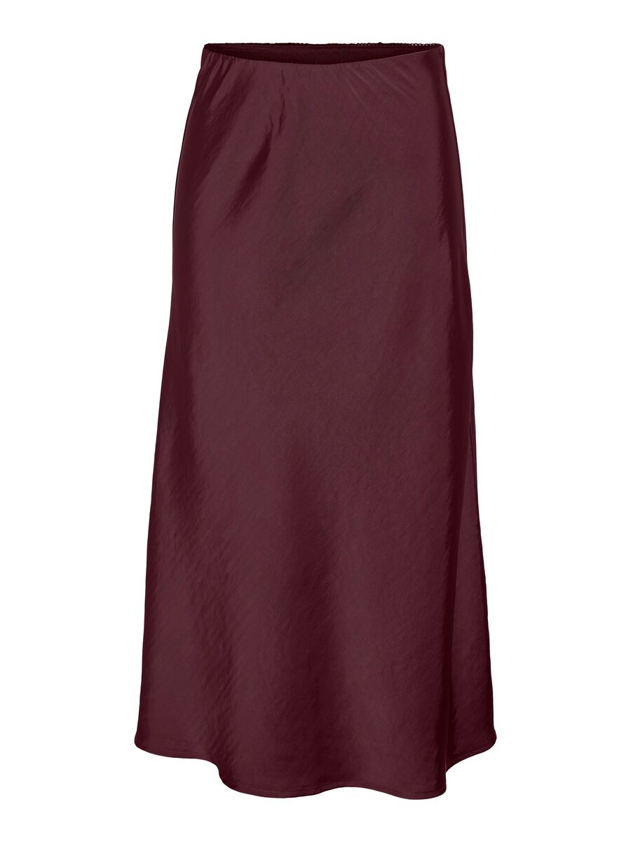 Carousel image - SATIN MIDI SKIRT, Windsor Wine | 1