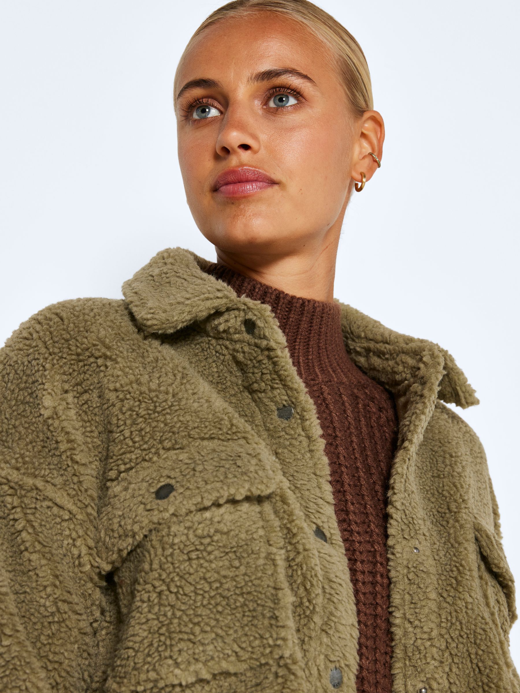 Missguided oversized online borg trucker jacket
