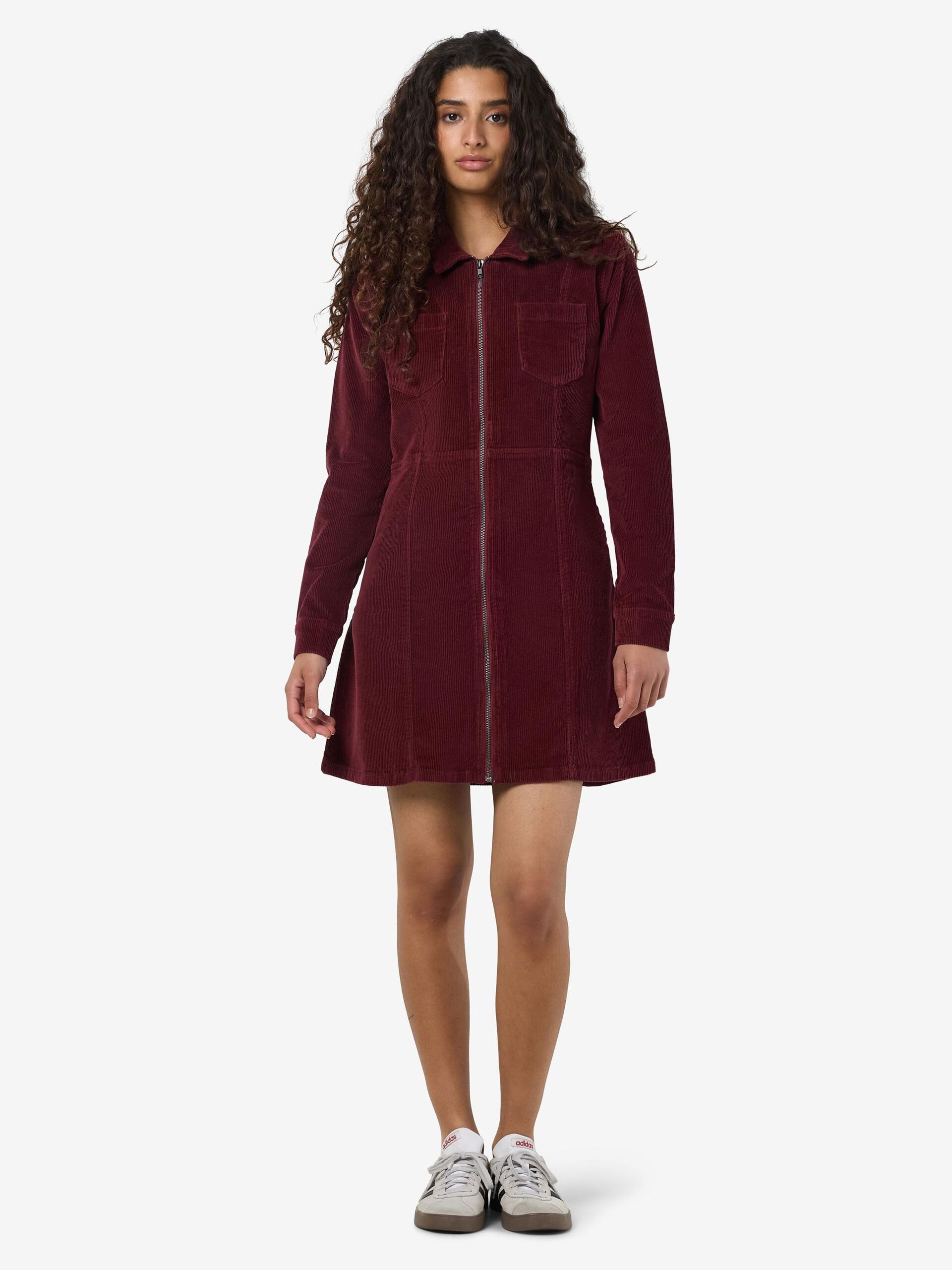 Carousel image - CORDUROY MINI DRESS, Windsor Wine | 4